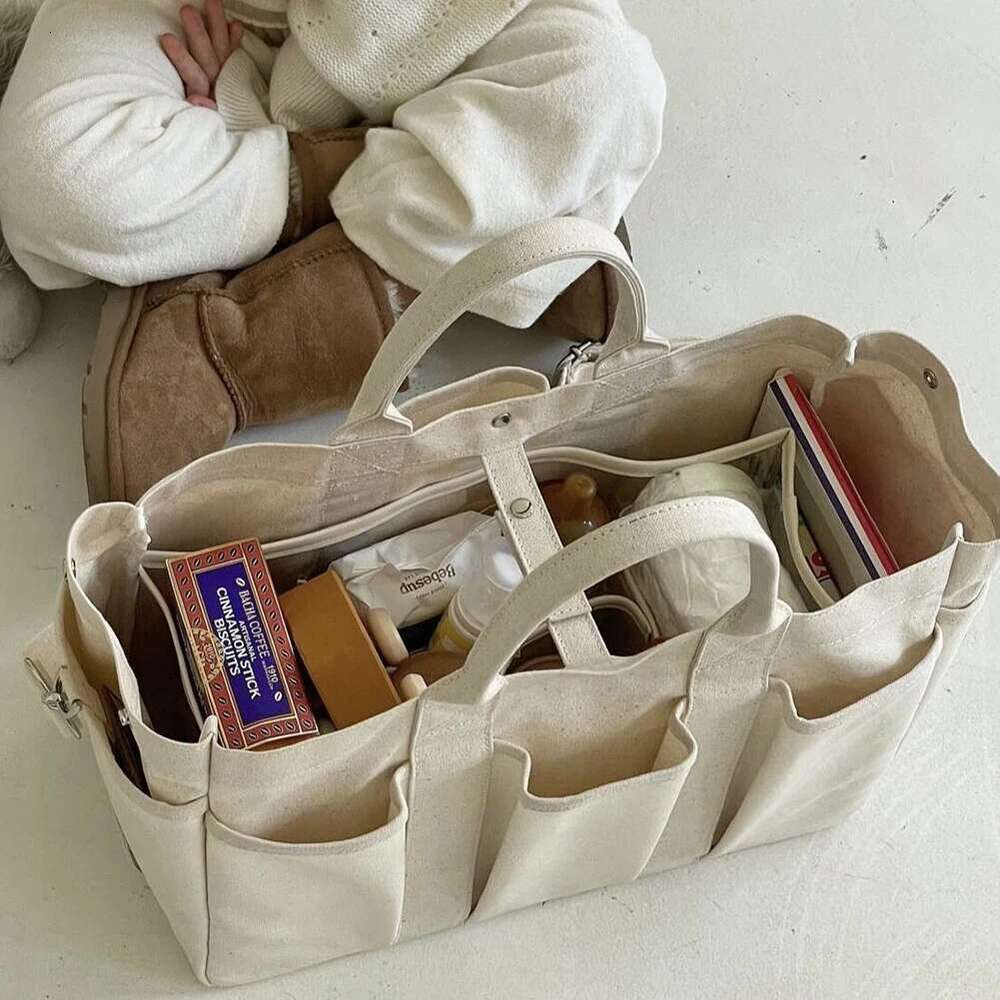 Korea INS Style Mother Baby Diaper Bags Canvas Large Capacity Mommy Tote Multifunctional Maternity Nappy Storage Bag