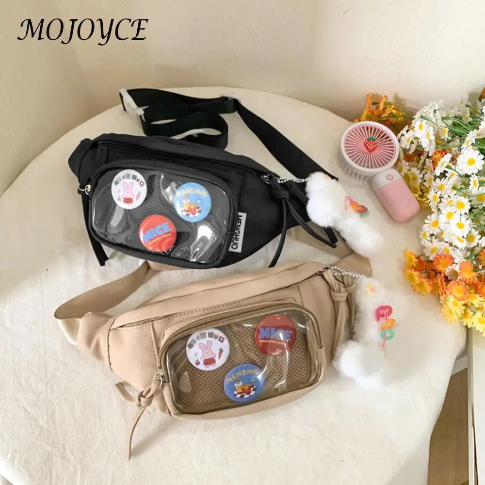Ita Bag Waist Pack Cute Crossbody Sling Nylon PVC Belt for Women Girls Teens 250514