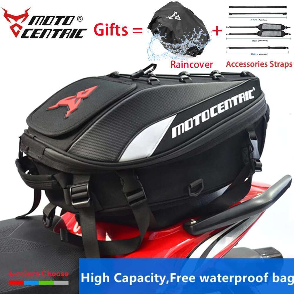 Motocentric Waterproof Tail Multifunction Rear Seat High Capacity Motorcycle Bag Rider Backpack