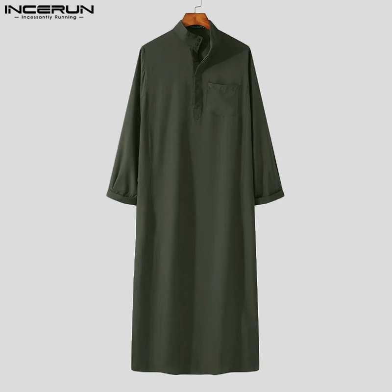 Fashion Muslim Clothing Thobe Jubba Mens Robe Long Sleeve Saudi Arab Thobe Kaftan Ropa Arabe Islamic Thobe Indian Dress Robe X250514