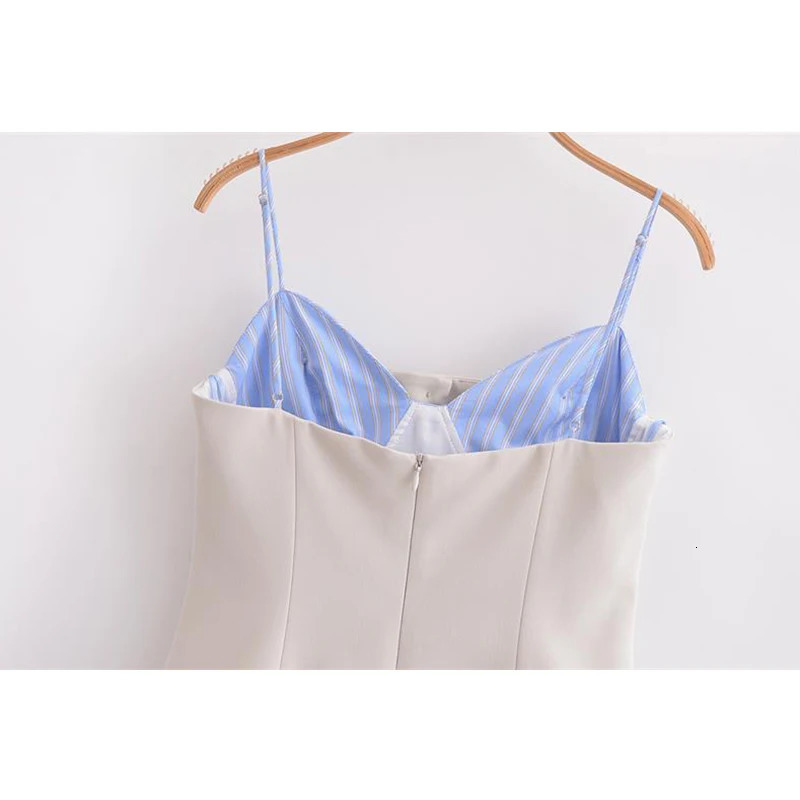 Dresses Womens Summer Chic Patchwork Tube Top Slim Mini Elegant Holiday Dress Street Fashion Youth 250514