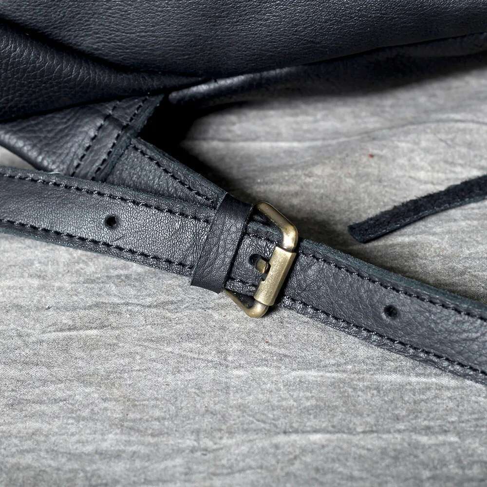 S.WORKER Casual Genuine Backpack Full-Grain Cowhide Leather Laptop Shoulder School Bag Fashion