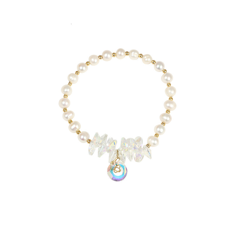 New Japanese Korean style minimalist fashionable pearl bracelet with a slightly luxurious elegant temperament, suitable for teenage girl bracelets,