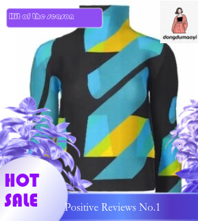 dongdumaoyi Spring 2024 pleated high-end top, three bedroom long sleeved semi high neck, slim fit and slimming printed base shirt, women's t-shir