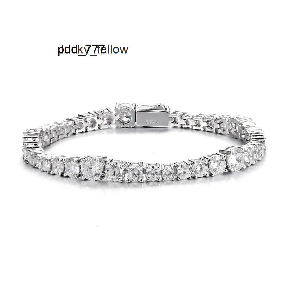 Wholesale Custom Fashion 925 Silver Lab Diamond GRA Moissanite Moissanite Tennis Sterling Bracelet