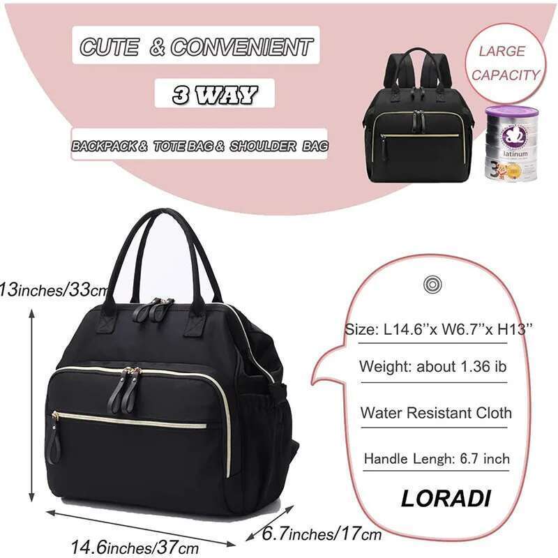 Large Capacity Bag Backpack For Women Totes Baby Diaper Nappy Shoulder Cotton Ladies Maternity Shopping Bags