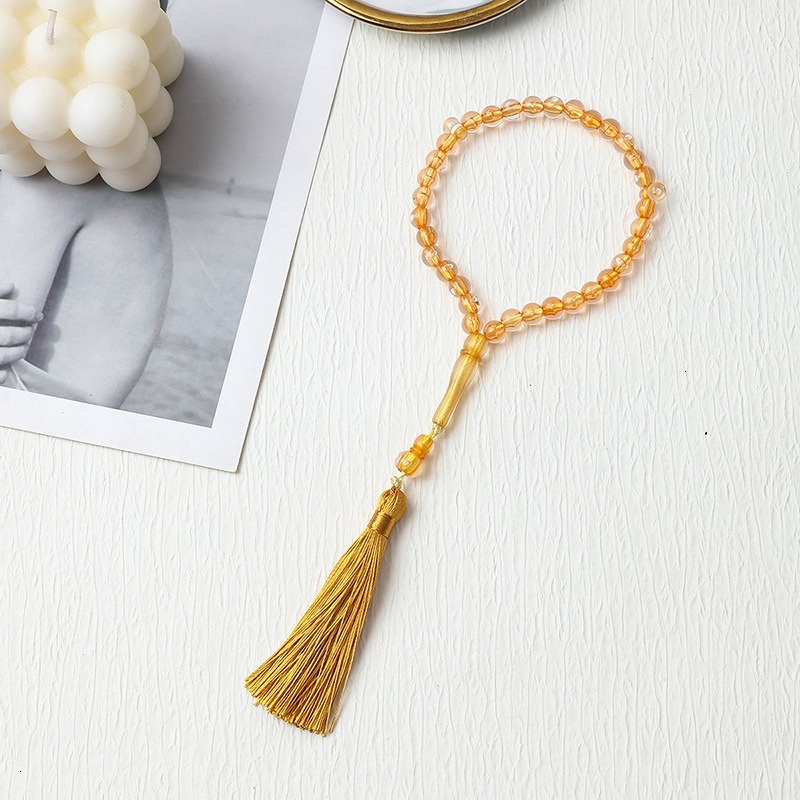 Colorful Muslim Tisbiha prayer beads both men women, crystal bracelets, and tassel bracelets for girls