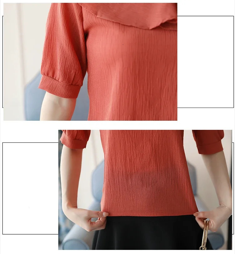 Blusas Mujer De Moda Summer Women Blouses Short Sleeve Chiffon Blouse Off Shoulder Blouse Tops Womens Tops And Blouses B381 250513