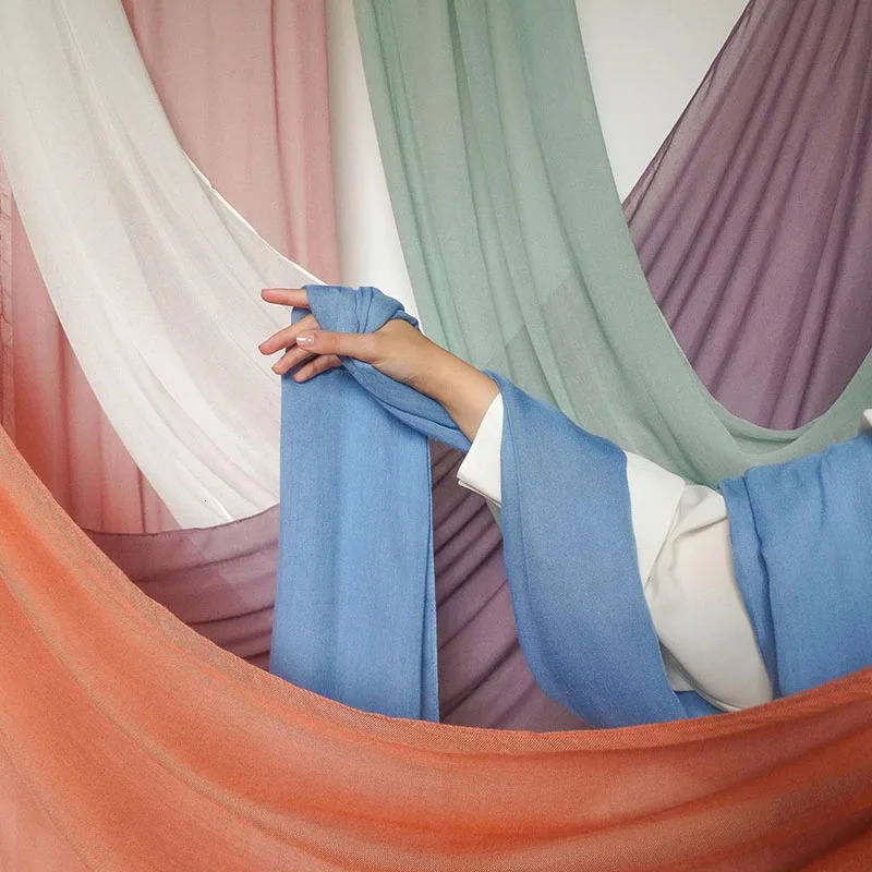 Fashion Soft Linen Cotton Scarf Shawls Muslim Large Hijab Plain Wraps High Quality Headband Long Scarves 190*100cm 1PC Retail 250514