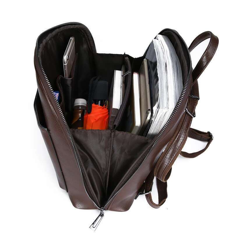 Vintage Backpack Female Brand Leather Women's Backpack Large Capacity School Bag Girls Leisure Shoulder Bags For Women 2024