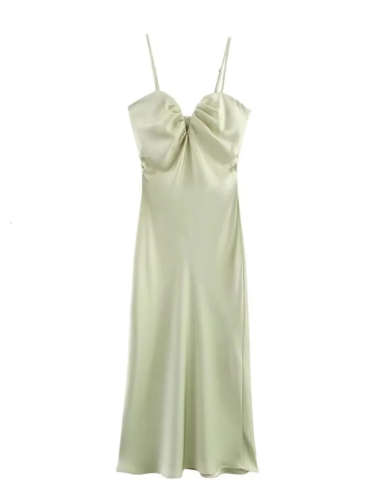 TFMLN Summer Women Solid Strap Dresses Elegant Female Sleeveless Backless Thin Long Party Dress Chic Causal Slim 250514