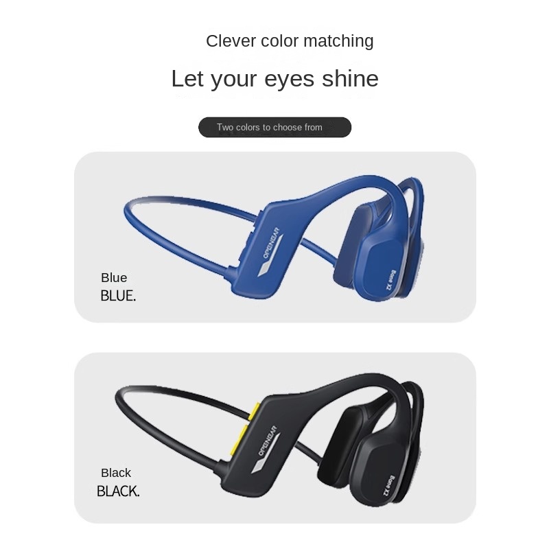 OpenEar Bone X2 IP68 Waterproof Wireless Bone Conduction Headphones for Swimming, Sports with MP3 Mode, 8GB Storage, 6H Battery, Ergonomic Design
