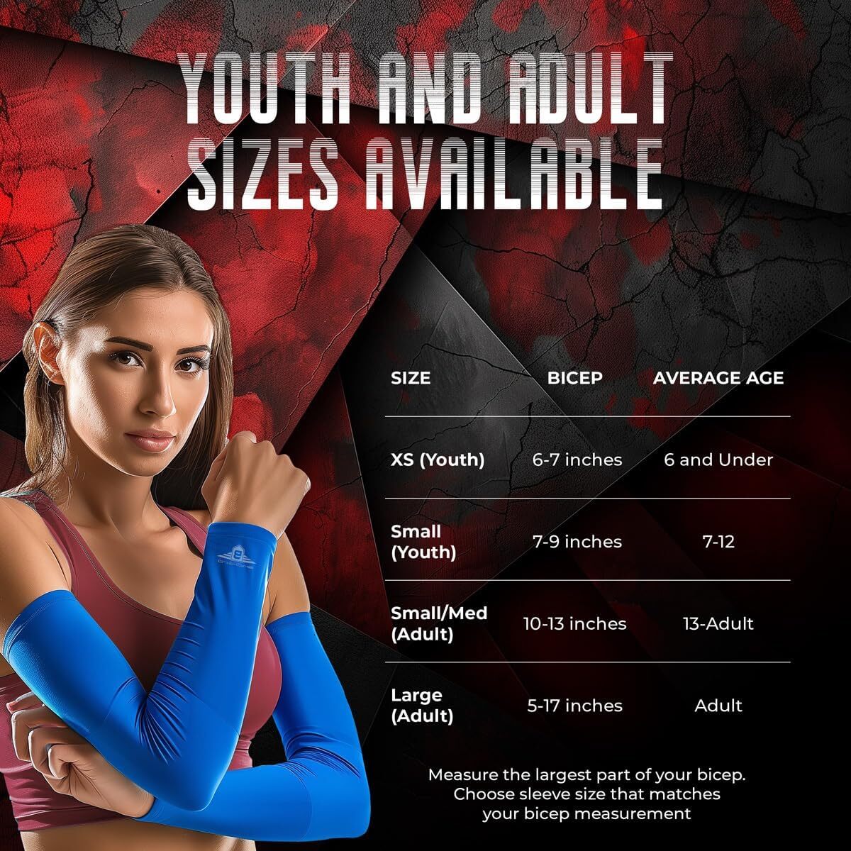 Baseball Arm Sleeve Youth & Adult 1 Pair Football Basketball Cycling Tennis