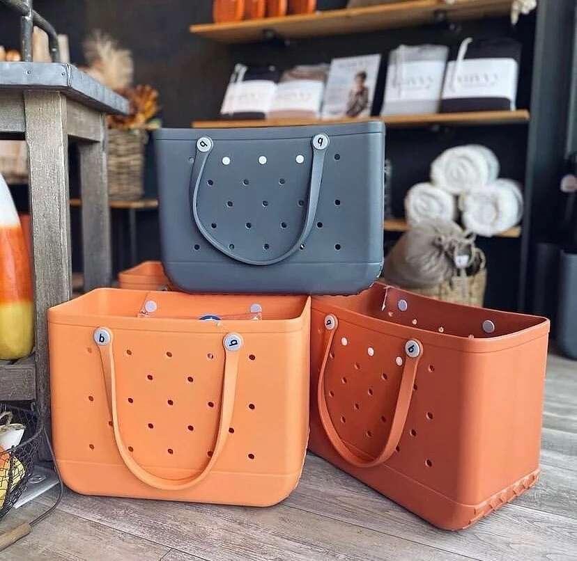 XL Extra Large Waterproof Bag EVA Rubber Beach Travel Picnic Storage Basket Women's Shopping Handbag Jelly Tote
