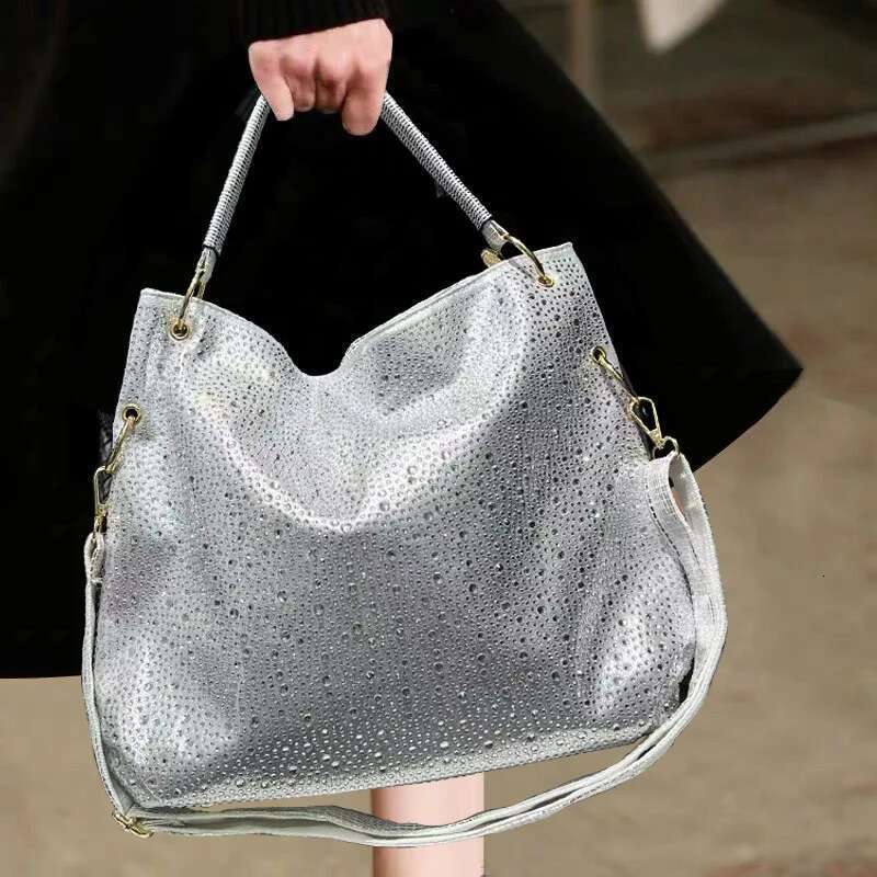 Ladies' Fashionable And Elegant Jewelry Handbag, Large Capacity Personalized Full Dia Shoulder Bag