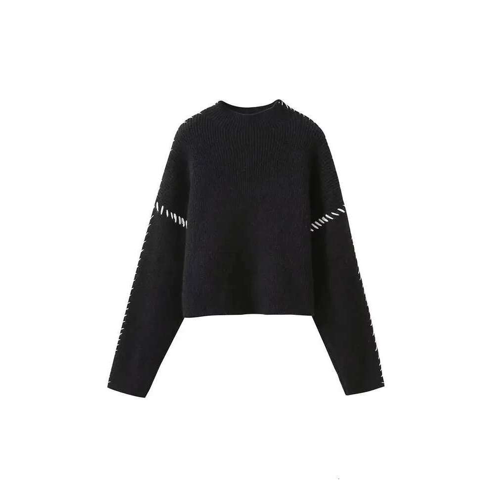 ZaZevity Autumn Winter Oversize turtleneck Sweater Loose Slimming Casual Design Sense Fashion Knit Top Outerwear