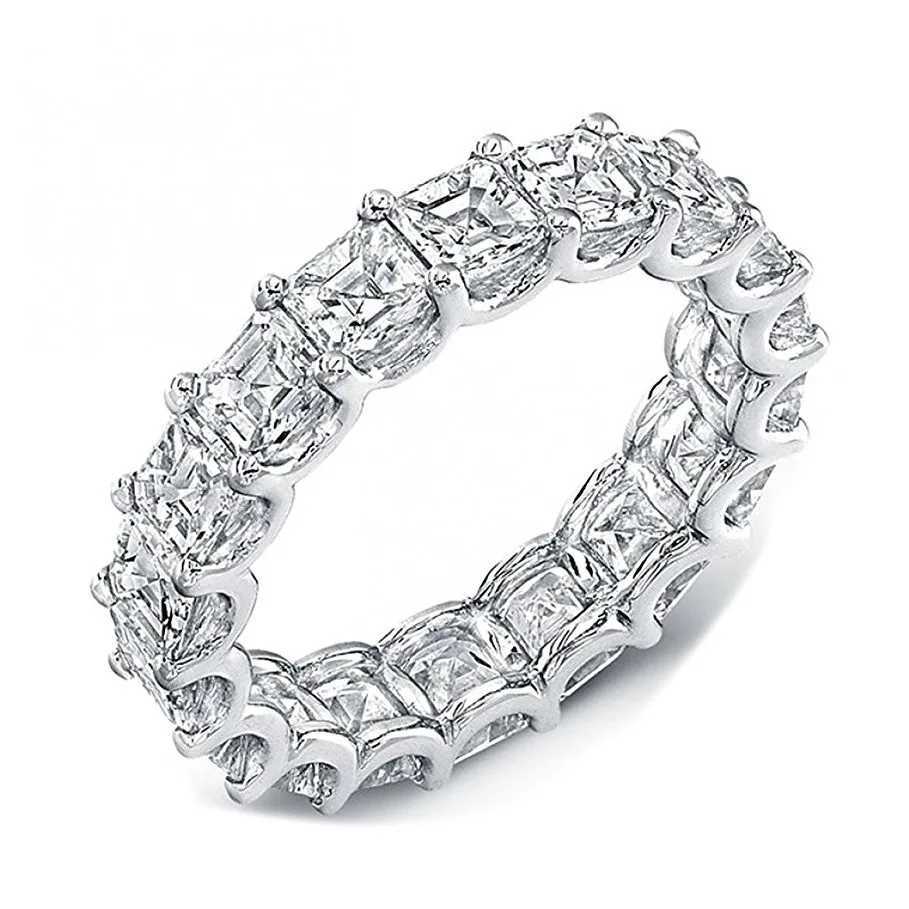 9 Styles Eternity Lab Diamond cz Ring 925 sterling silver Bijou Engagement Wedding band Rings for Women men Charm Party JewelryXJ250514