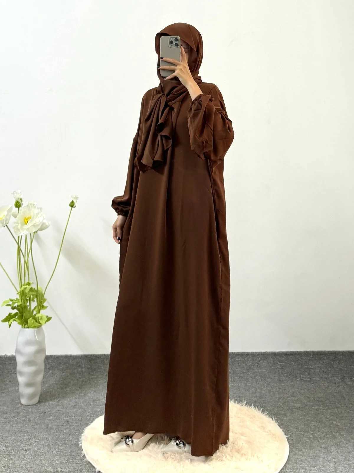 Modesty Prayer Dress Women Jilbabs Kaftan Muslim Abayas Dubai Robe Hijab Smocking Slve Ramadan Dresses Islamic Clothing X250514