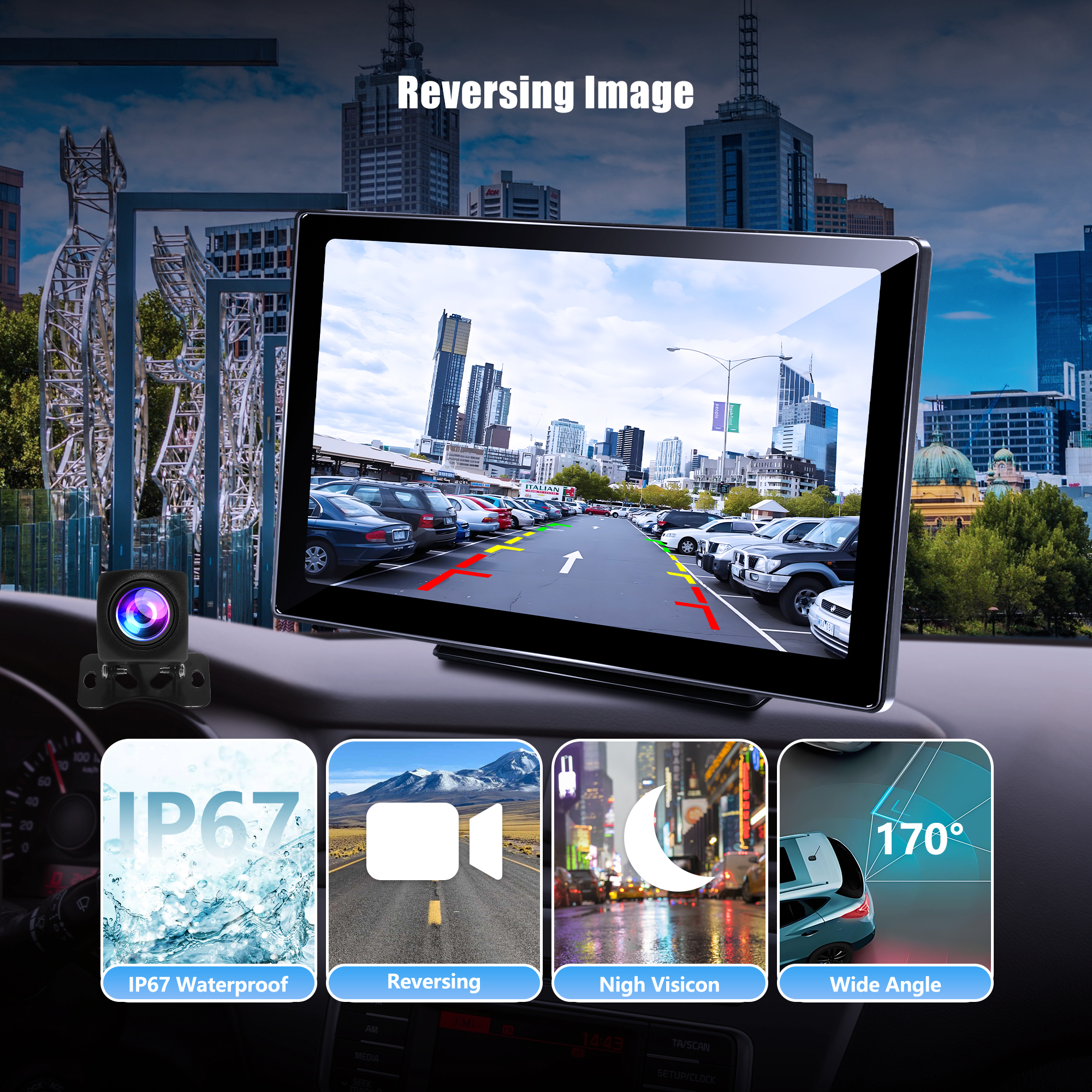 BY-CS91 9" In-Car Smart Display Wireless CarPlay/Android Auto Apple Screen Mirroring navigation multimedia car screen manufacturer supplier OEM