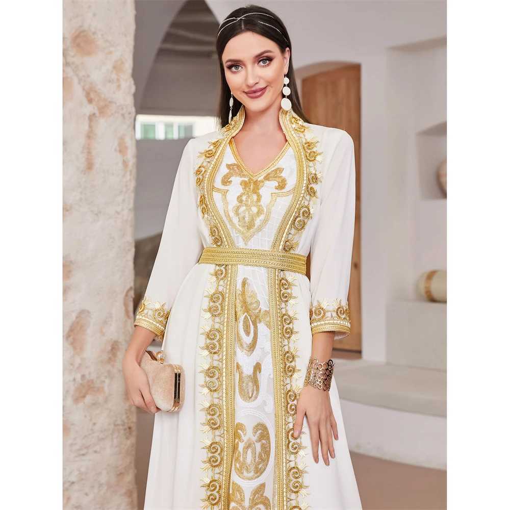 Luxury Party Evening Morocco Elegant Women Muslim Abaya Lace Sequins Long Maxi Dress Turkey Arabic Dubai Kaftan Vestido Party X250514