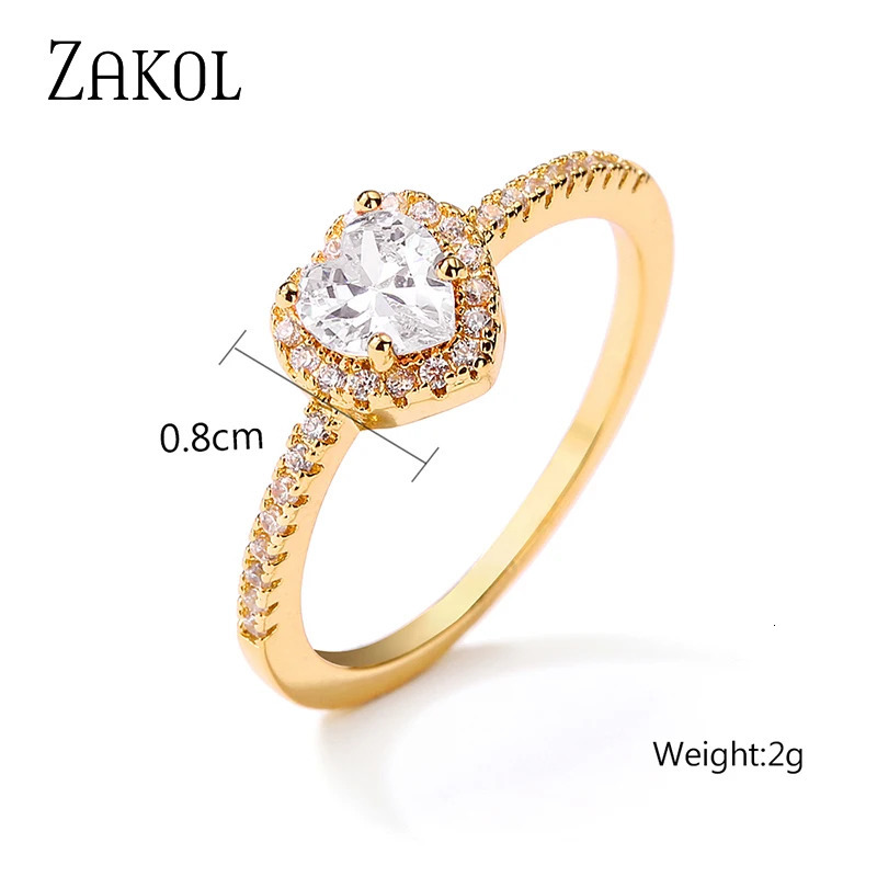 ZAKOL Romantic Pink Heart CZ Engagement Rings for Women Fashion Cubic Zirconia Wedding Bands Jewelry Valentines Day Gift 250509