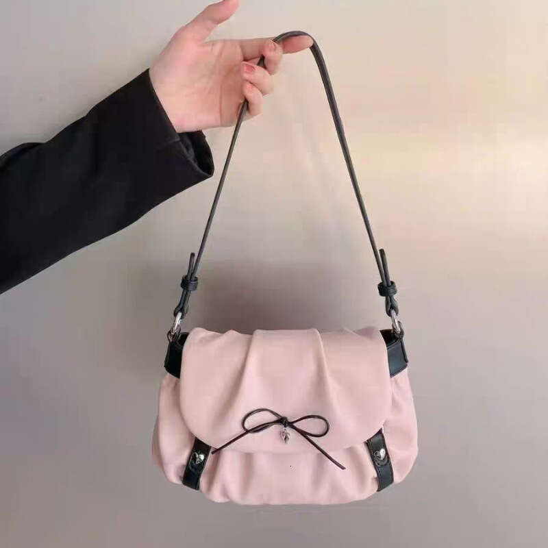 2025 Early Spring Bow New Style Underarm Single Shoulder Fashionable Crossbody Bag, High-End Large Capacity Cloud Tote Bag For Women