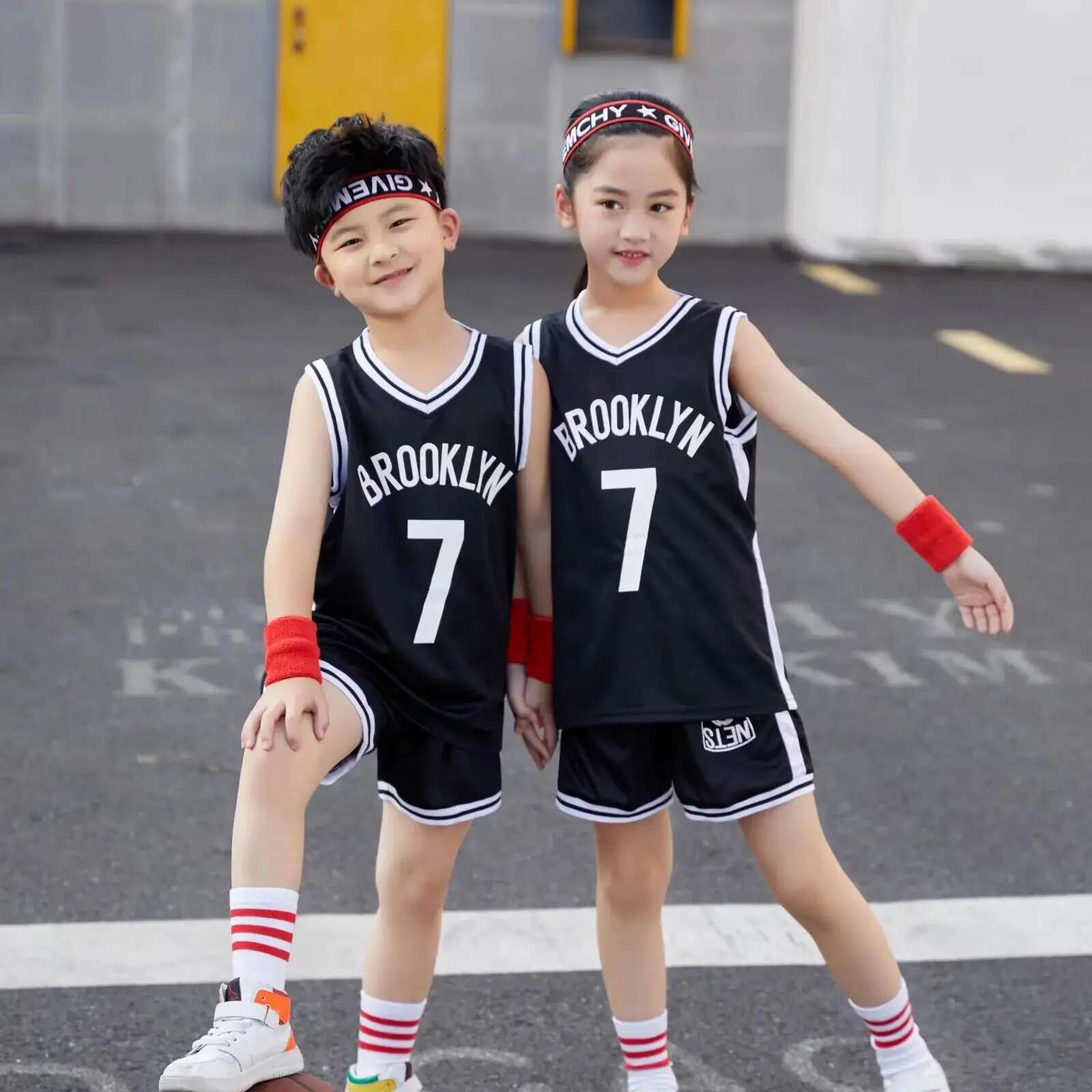 NEW 24/25 Children's Clothing Suit Boy Girl Basketball Jerseys 11 Game Team Uniform Training Vest And Shorts
