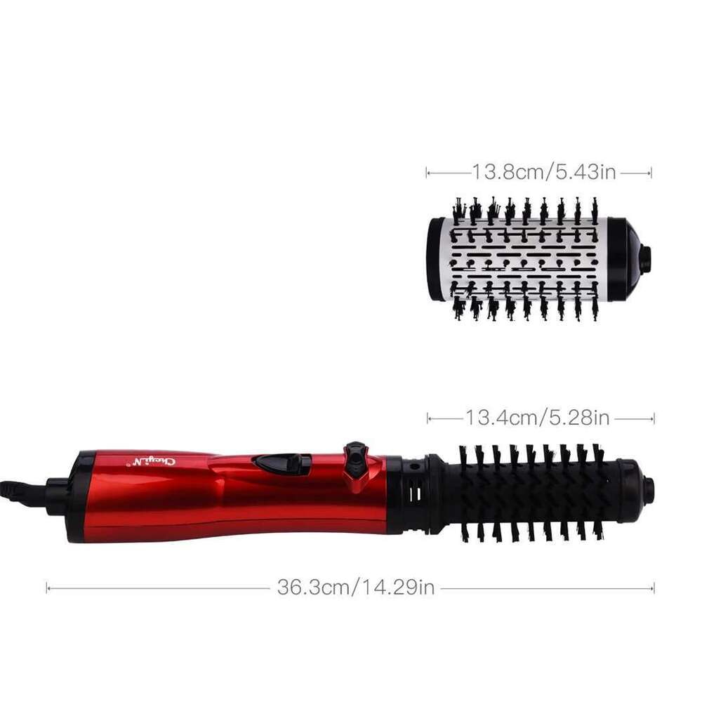 CkeyiN Hair 2 In 1 Hot Air Spin Brush Curling Straightening Styling Auto-Rotating Ionic Round Blow Dryer Volumizer