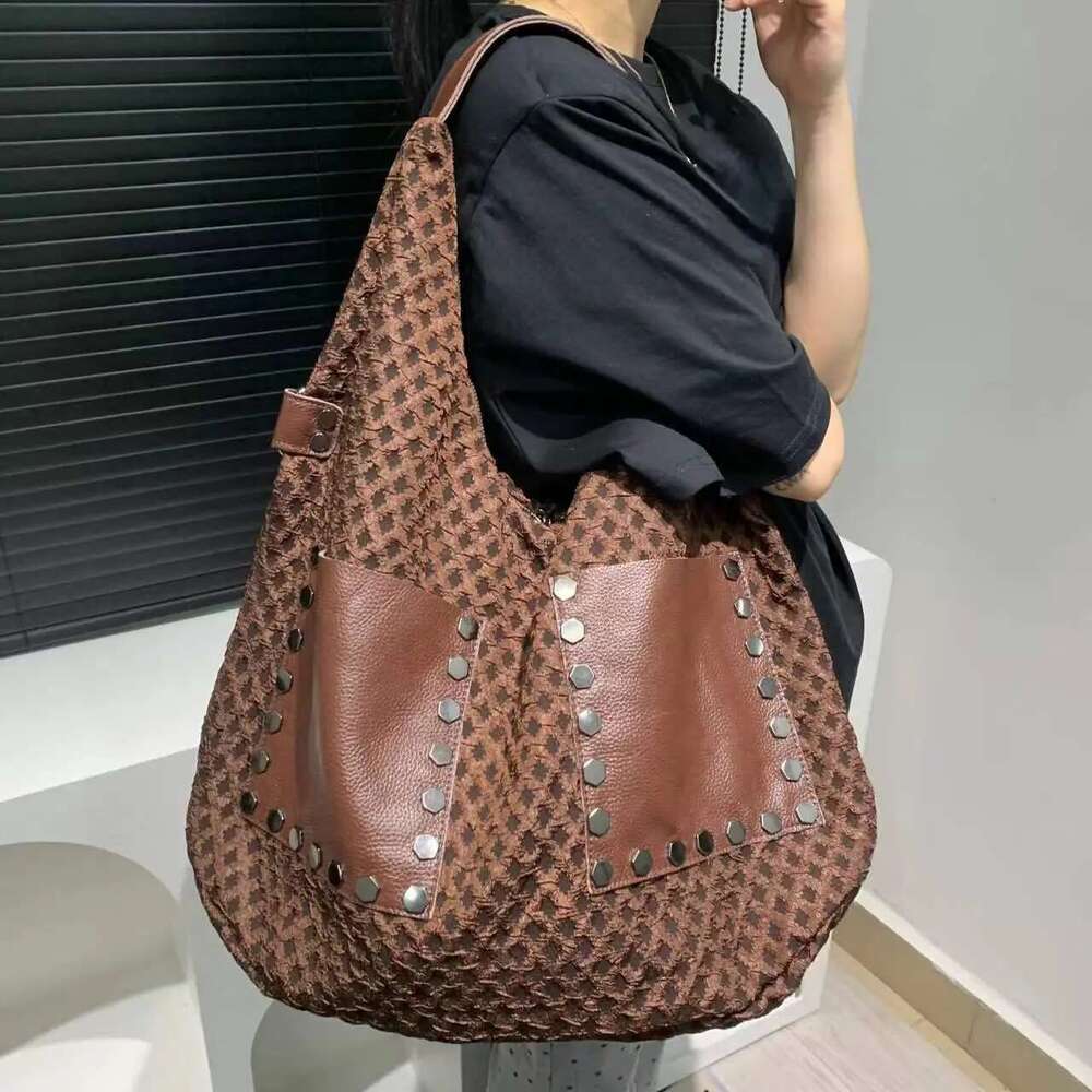Women's fashion casual sports tote ing genuine leather large capacity commuter shoulder messenger bag