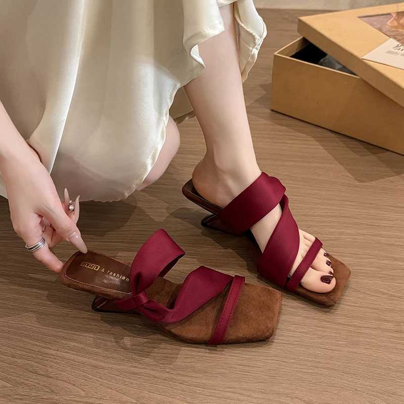 Gladiator Summer Women Slippers Concise Strange Style Mules Shoes Ladies Outdoor Party Dress Sandalias W250514