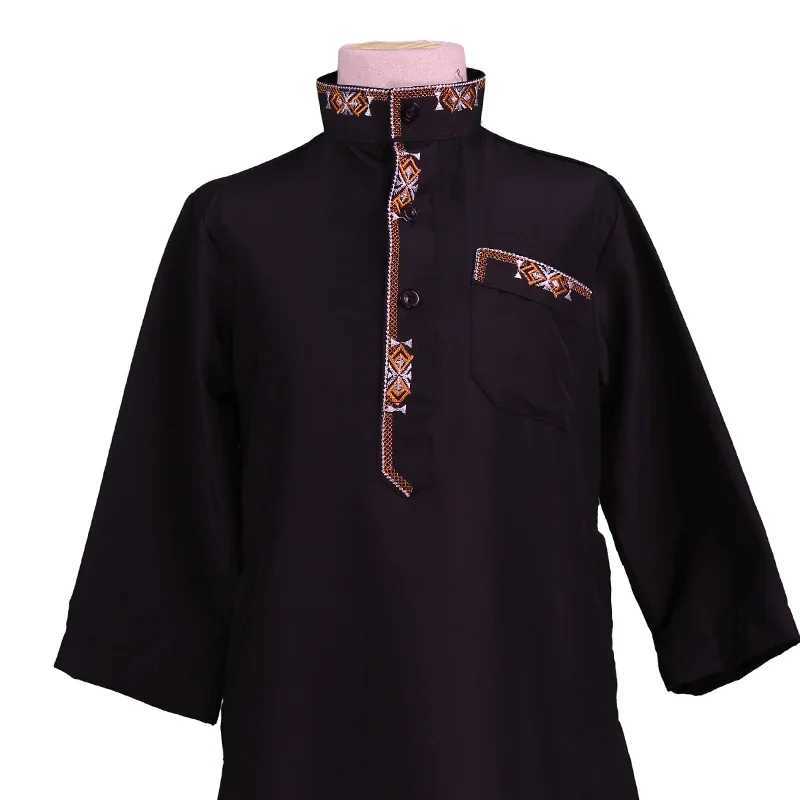 Ramadan Eid Muslim Kids Embroidery Robe Jubba Thobe Islamic Arab Boys Kaftan Children Abaya Traditional Clothes Turkey X250514