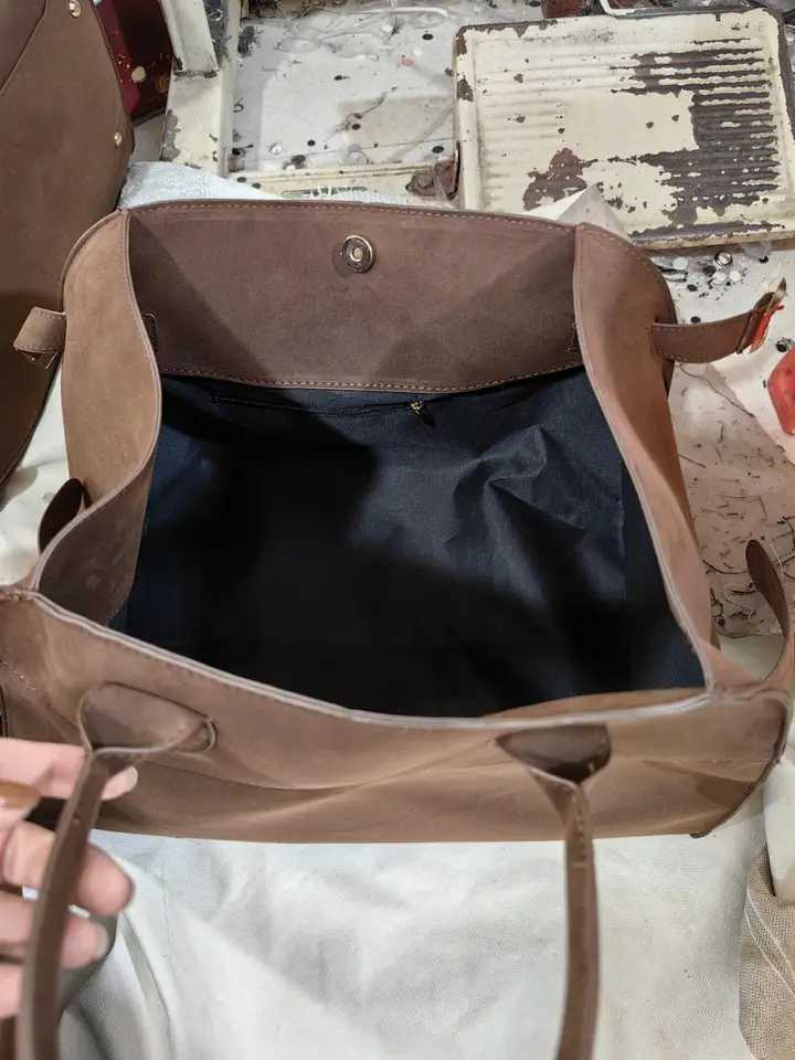 Vintage Luxury Designer Handbags Veet Large Capacity Brown Travel Tote Bags Solid Shopping Cmuter Shoder Bag For Wen Z250514