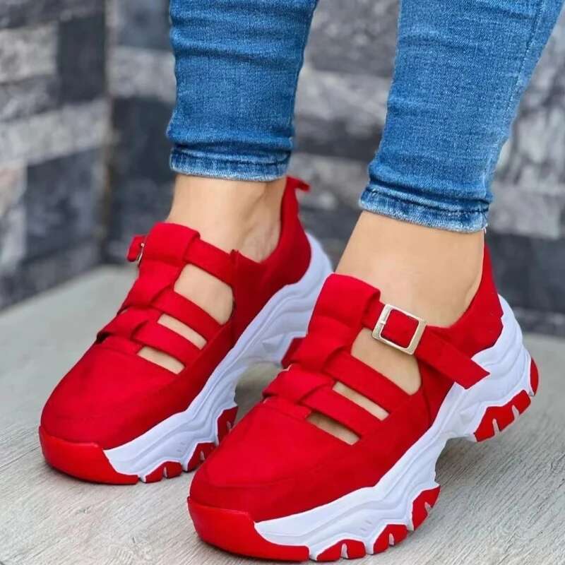New Thick-soled Sports Fashion Casual Comfortable Slip-on Flat Women's Heightening Vulcanized Shoes
