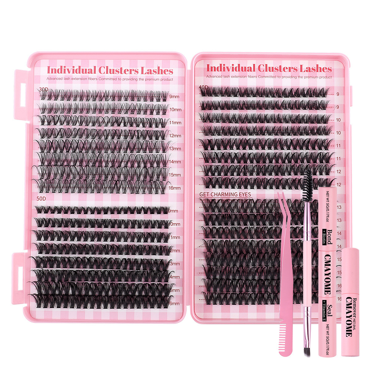 Eyelash Clusters Kit Large capacity Wispy Individual Lashes Natural DIY Cluster Eyelash Extensions for Beginners 241218