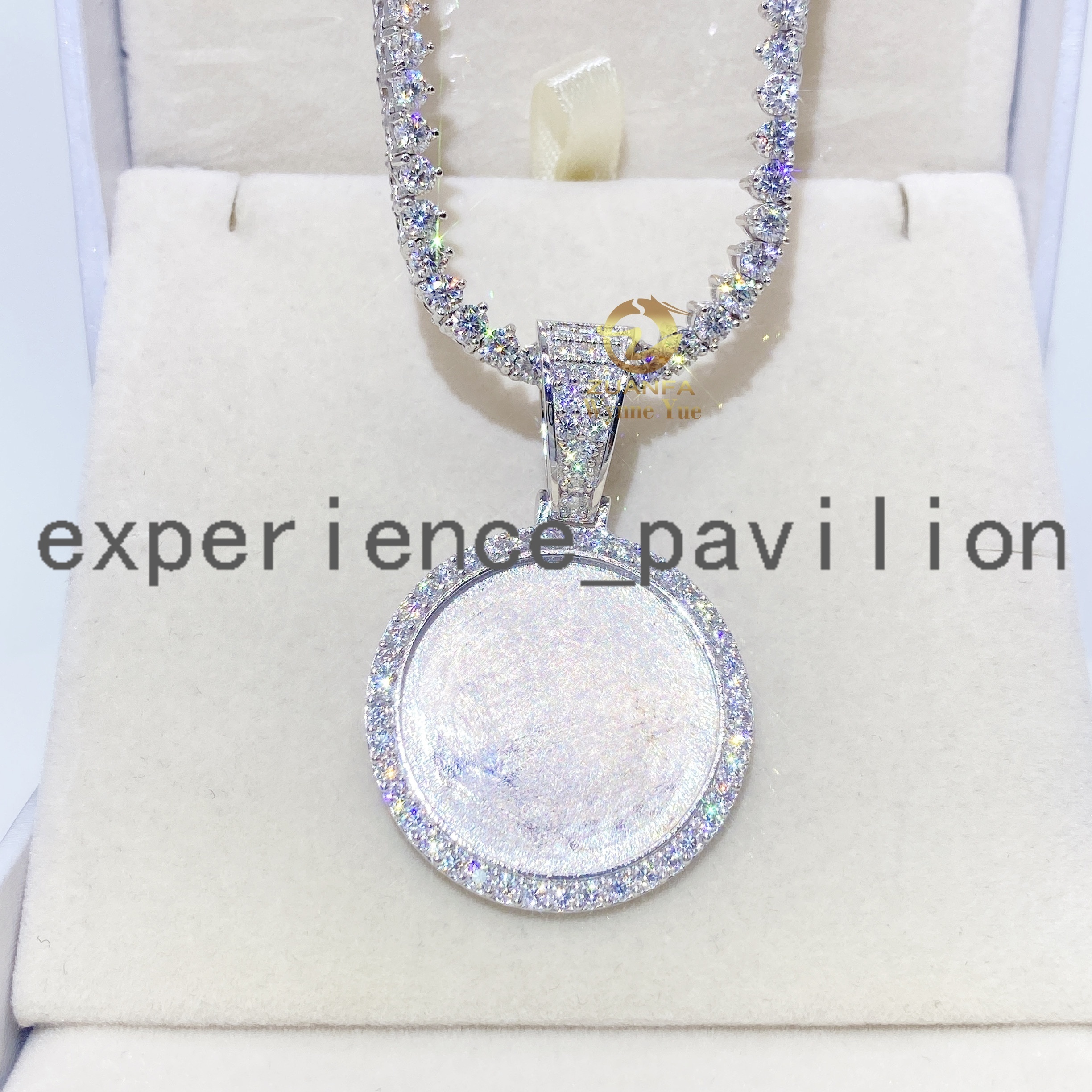 Memory Photo Pendant 10K Solid Gold Hip Hop Iced Out Moissanite Diamond Photo Custom Pendant
