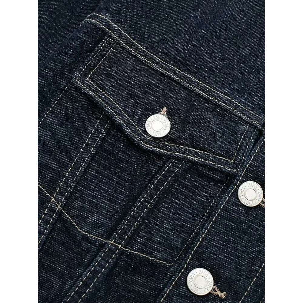 Willshela Women Fashion With Pockets Denim Blue Single Breasted Jackets Vintage Lapel Neck Long Sleeves Female Chic Lady Outfits Designer Designer