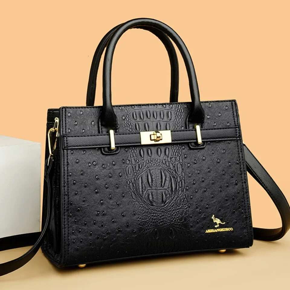 3-Layer Single Shoulder Soft Leather Designer Handbag Brand Tote Bag Large Capacity Casual Women Handbags
