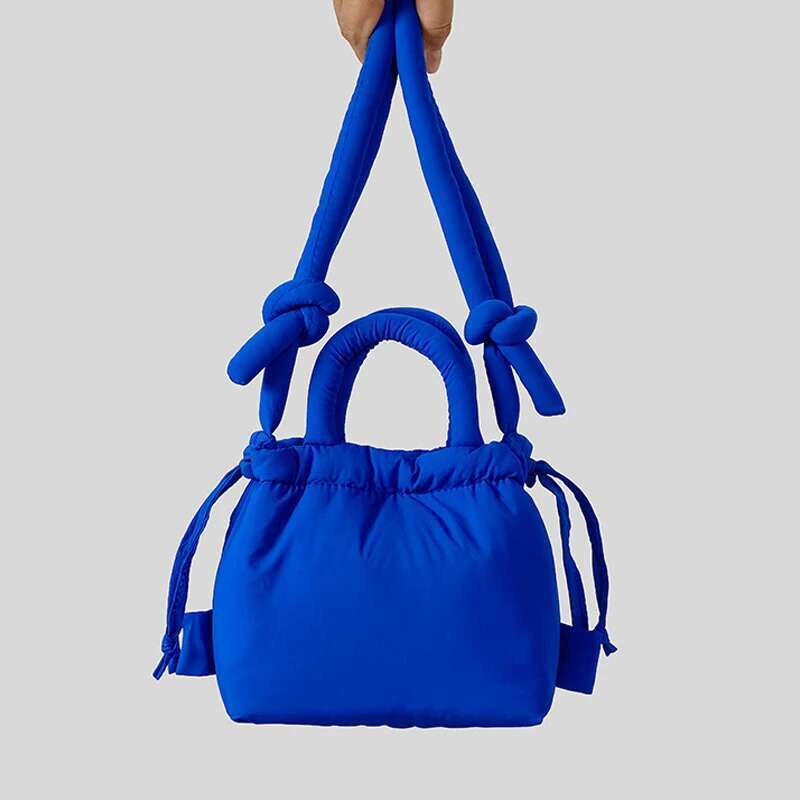 Casual Small Puffer Bag Designer Padded Women Shoulder Crossbody Bags Nylon Down Cotton Lady Handbags Mini Tote Purses 2024