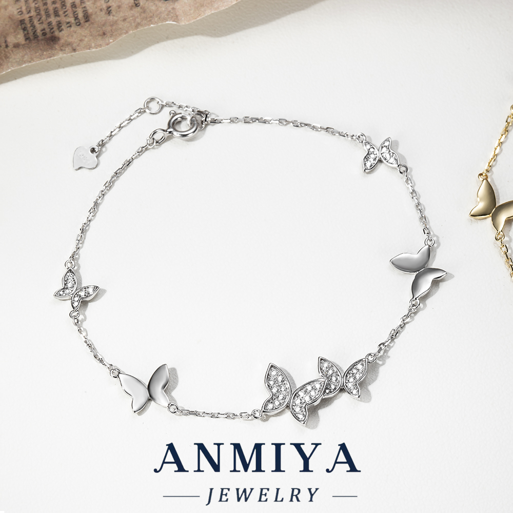 Luxury S925 Silver Jewelry Multiple-Butterfly Bracelet,Glamorous Butterfly Jewelry for Special Gift