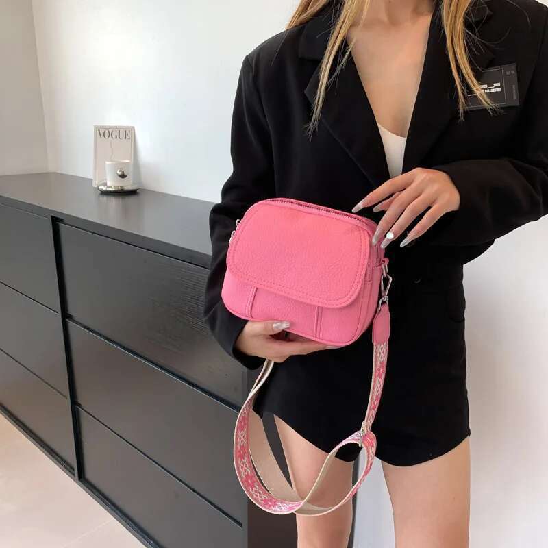 Autumn And Winter New Korean Version Of A Niche Casual Crossbody For Women Pu Leather Small Square Bag Single Shoulder Under