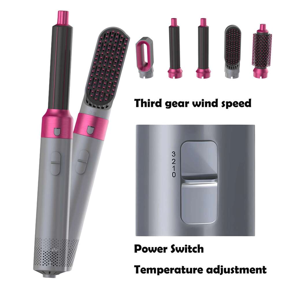 5 in 1 hair dryer Curler Set Upgraded Negative ions Hair Dryer Hot Comb Brush Curling Iron Air wraps