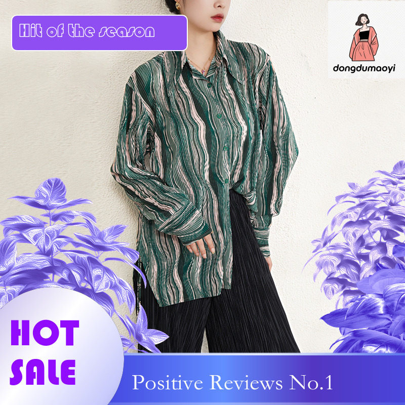 dongdumaoyi French green long sleeved shirt, women's 2025 pleated new design, niche and non collision top