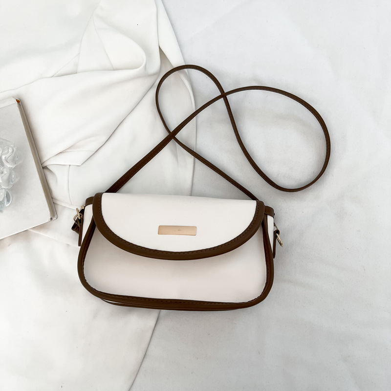 Free Delivery Designer Bag Splicing Texture Versatile Ins Commuting Shoulder Crossbody Women 2025 New Niche Small Square For Spring And Summer Luxury 