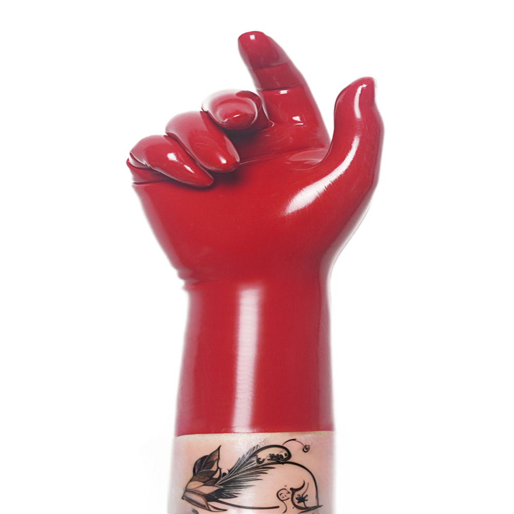 customized latex gloves handmade red socks rubber gloves adult unisex seamless mask hood molding latex fetish