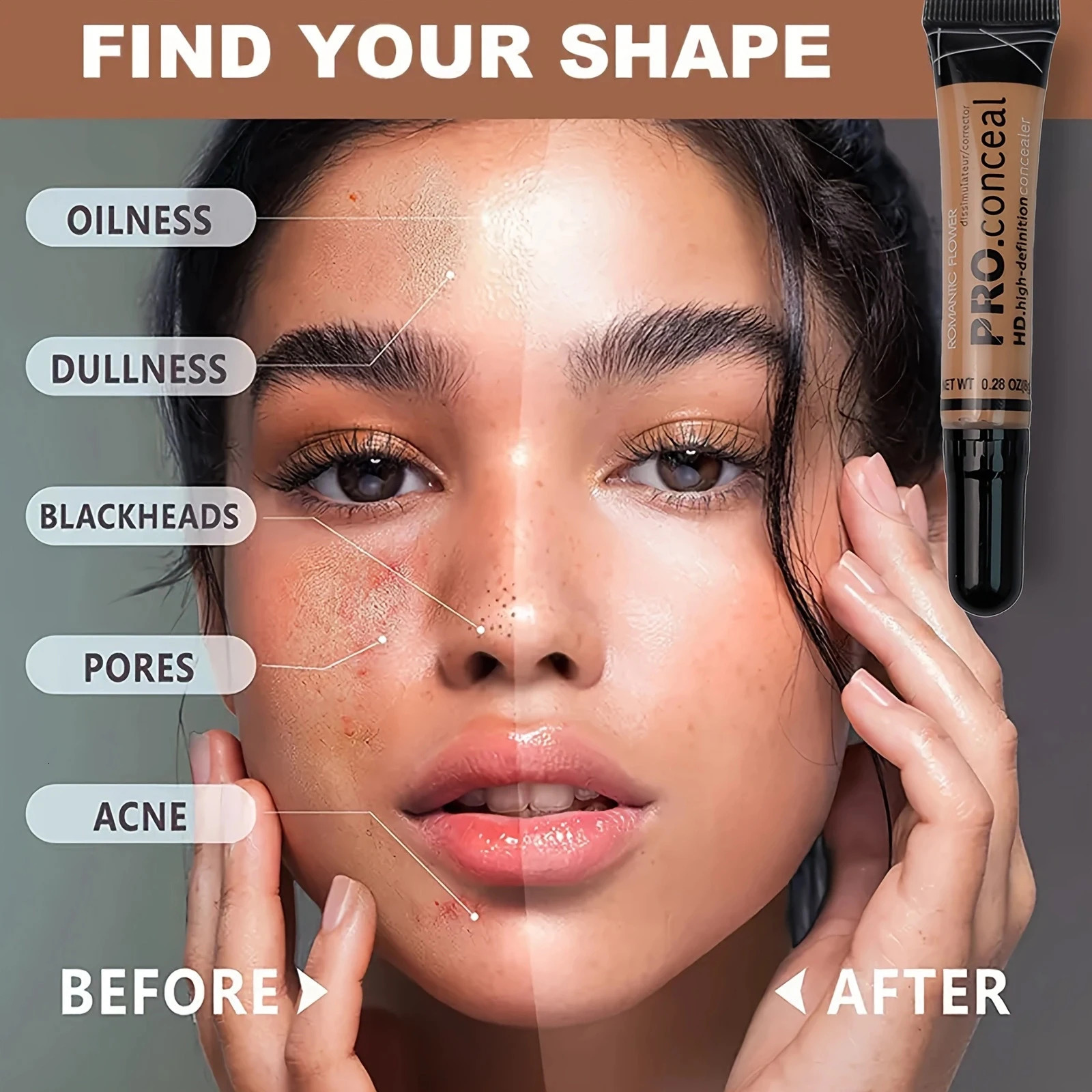 3-Color Matte Liquid Concealer Set for Eyes Naturally Lightweight Sweat-Proof Fade-Free Coverup Makeup Multi-Purpose Smooth 250512