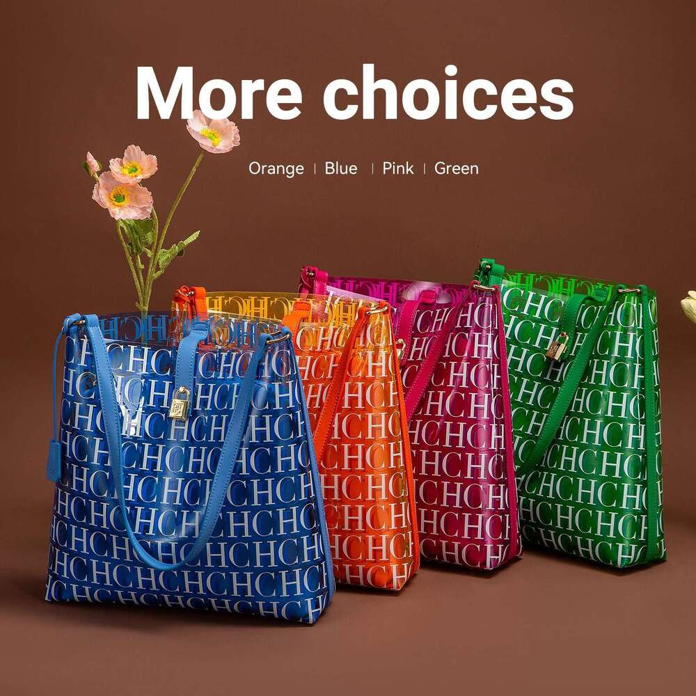CHCH Women's Handbag Summer Letter Printing Waterproof Beach Bun Mother Shopping Bag 250513