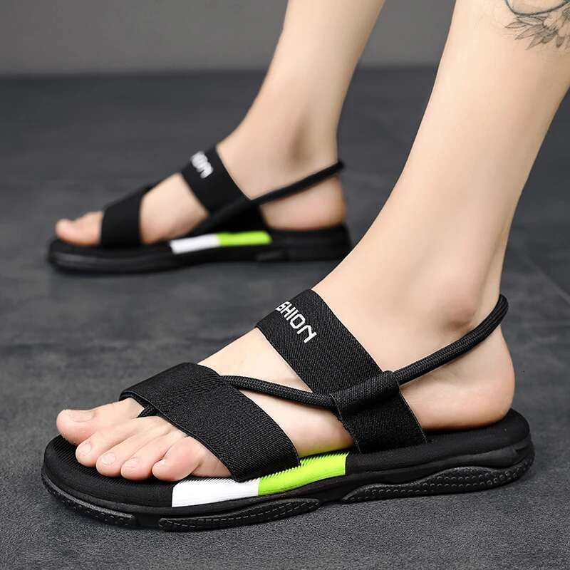 New Style Sandals For Men Men's Casual Slipper Beach Slip-on Wear-resistant Outdoor Sole Shoes Trendy All-match Male Footwear