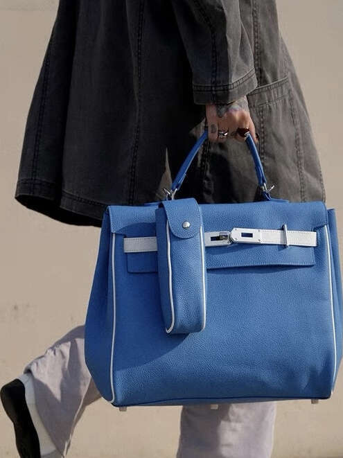 Summer New Men s and Women Handheld Big Fitness Business Travel Large Capacity Bag Single Shoulder Crossover Kelly