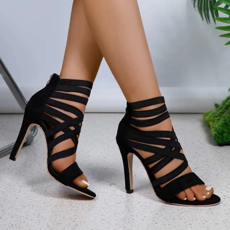 for New Summer Pump Heel Sandals Fashion High Sexy Ladies Plus Size Shoes Heels Women