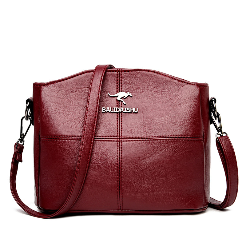 2025 New Bag Splicing Women's Single Shoulder Slant Fashion Mom Designer Bag Fashion Atmosphere Women's Handbag Large Capacity Single Should